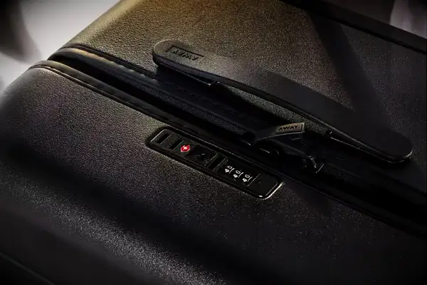 Closeup of the lock of the Away The Trunk