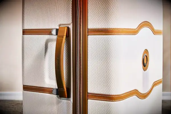 A close up of the Delsey Paris Chatelet Air 2.0 26 Inch Trunk