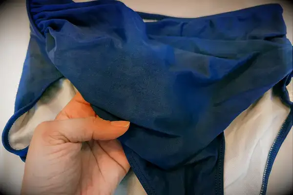 Close up of the Tempt Me Women Two Piece Vintage Swimsuit Retro Halter Ruched High Waist Bikini with Bottom