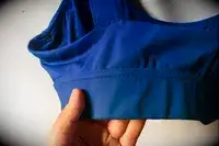 The elastic and stitching on the Sheila Nellie Scoop Bikini Top