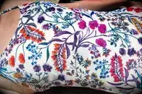The flower pattern on the Andie The Amalfi swimsuit