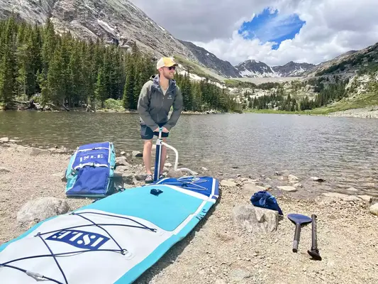 A person using the ROC 10’ Explorer near a doc