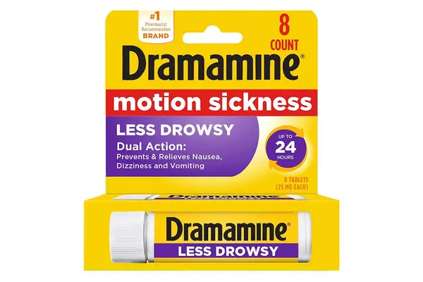 Dramamine Motion Sickness Relief Less Drowsey Formula