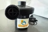 The electric air pump for the Sleepah Inflatable Toddler Travel Bed