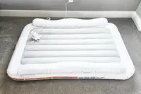 The Regalo Inflatable Toddler Bed after being inflated
