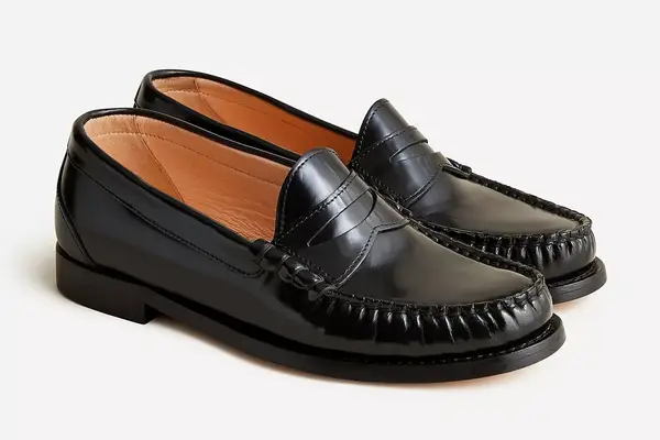 J.Crew Winona penny loafers in spazzolato leather