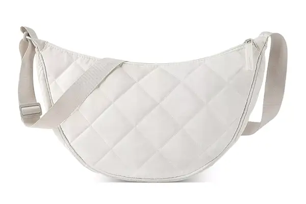 Iqimott Luna Quilted Nylon Crescent Half Moon Bag