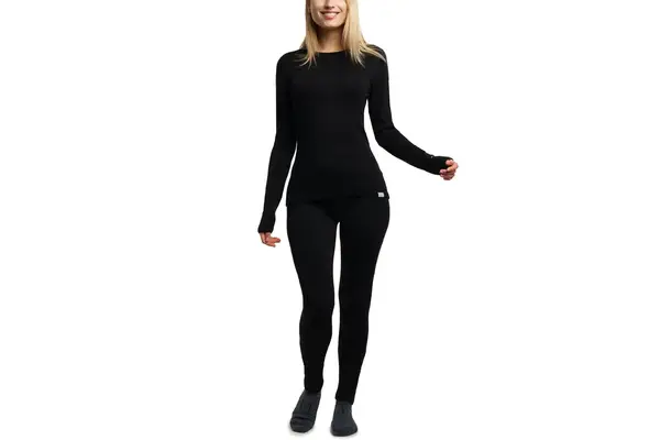 Merino.tech Merino Wool Base Layer Women Set - Heavyweight, Lite, Midweight Merino Thermal Underwear For Women Top, Bottom