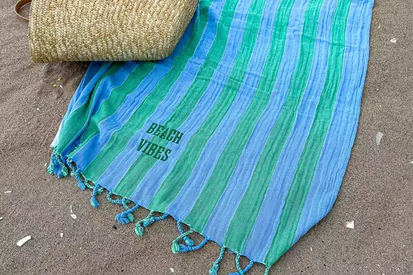 Mark and Graham Cabana Stripe Lightweight Turkish Towel