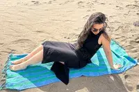 Mark and Graham Cabana Stripe Lightweight Turkish Towel