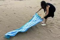 Mark and Graham Cabana Stripe Lightweight Turkish Towel