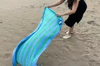 Mark and Graham Cabana Stripe Lightweight Turkish Towel