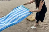 Mark and Graham Cabana Stripe Lightweight Turkish Towel