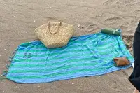 Mark and Graham Cabana Stripe Lightweight Turkish Towel