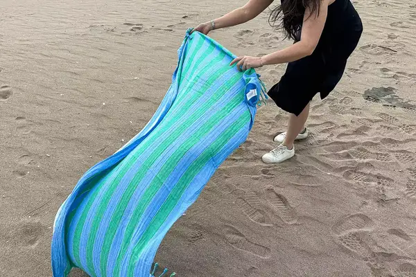 Mark and Graham Cabana Stripe Lightweight Turkish Towel