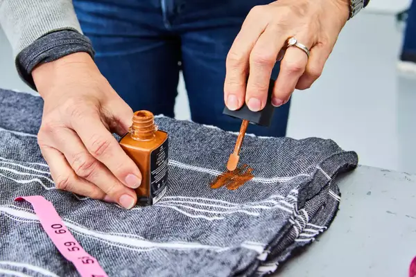 A gray Turkish bath towel