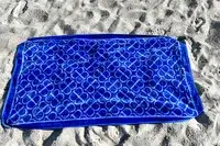 The Boll & Branch The Beach Towel on sand