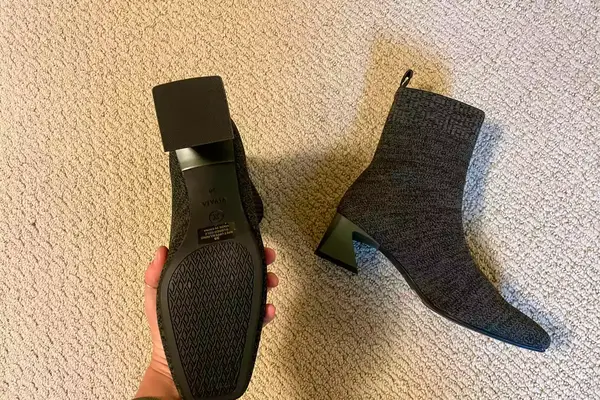 The bottom treads on the Vivaia Regina Pro Square-Toe Water-Repellent Heeled Boots