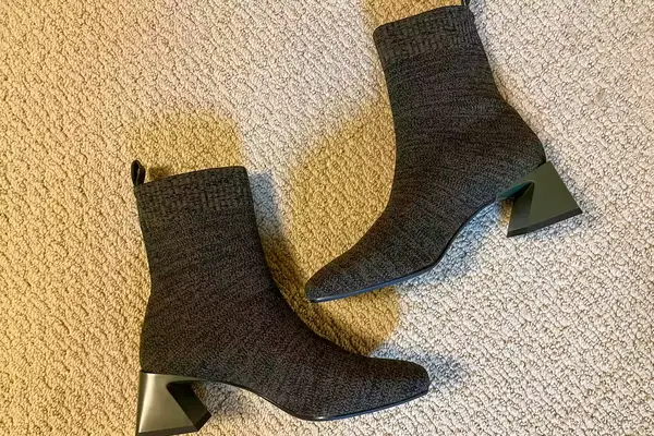 A side view of the Vivaia Regina Pro Square-Toe Water-Repellent Heeled Boots