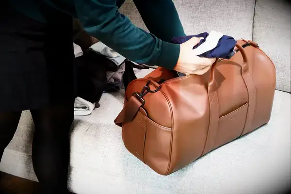 Thule Chasm Sport Duffel Bag on carpet 