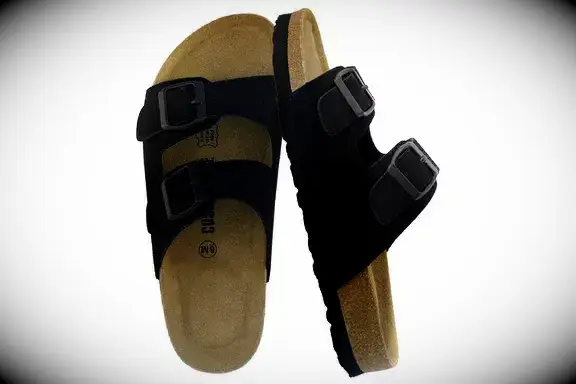 CUSHIONAIRE Lane Cork Footbed Sandals