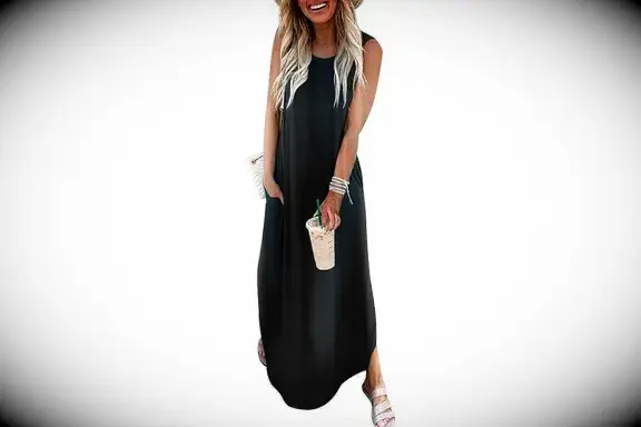 ANRABESS Sleeveless Split Maxi Dress
