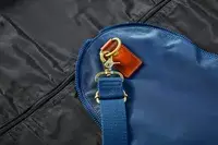 Closeup of strap of Mark & Graham Commuter 2-in-1 Garment Bag
