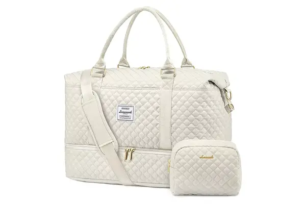 Amazon LOVEVOOK Travel Duffle Bag, Weekender Bags for Women with Shoe Compartment