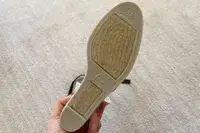 Closeup of the sole of the Castañer Carina Wedge Espadrilles