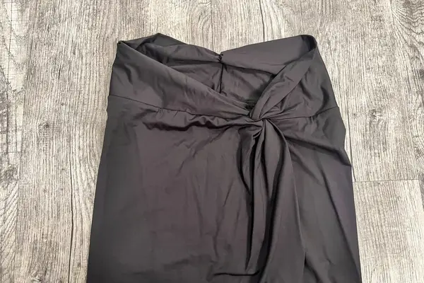 Close-up of the top half of a A Skims Swim Sarong Skirt