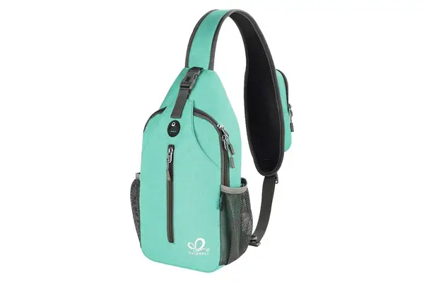 WATERFLY Crossbody Sling Backpack Sling Bag Travel Hiking Chest Bag Daypack