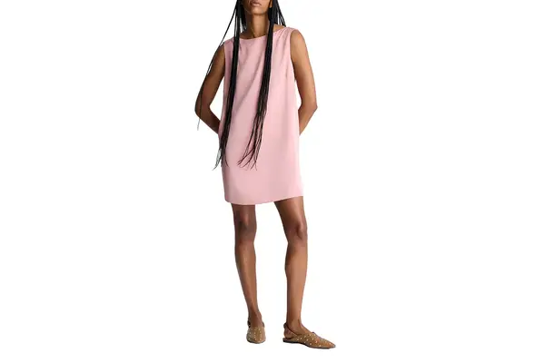 Sleeveless Open Back Shift Dress