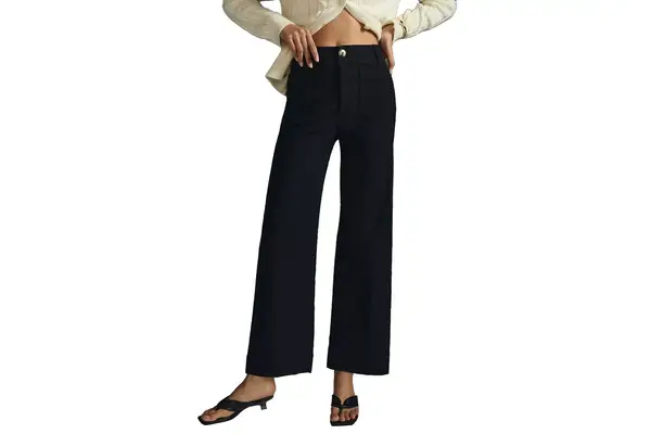 Maeve The Colette Cropped Wide-Leg Pants