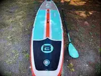 SereneLife Inflatable Stand-up Paddleboard and its accessories
