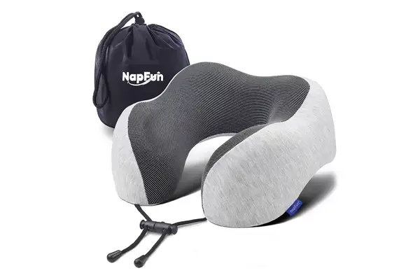 napfun Neck Pillow for Traveling, Upgraded Travel Neck Pillow for Airplane 