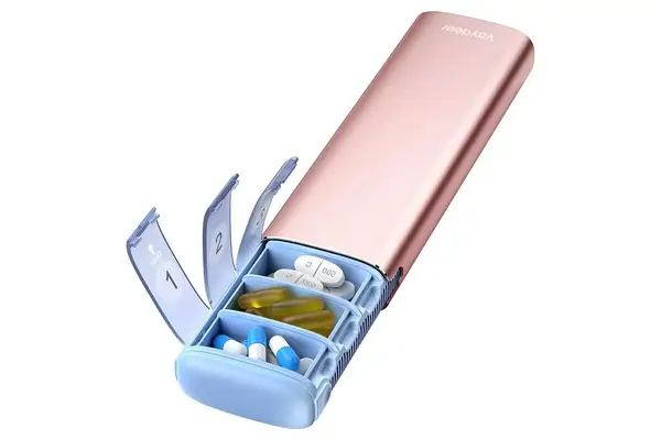 Amazon Vaydeer Metal Travel Pill Organizer