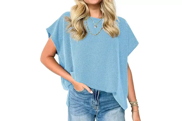 Amazon Tankaneo Womens Oversized Short Cap Sleeve Tunic Tops