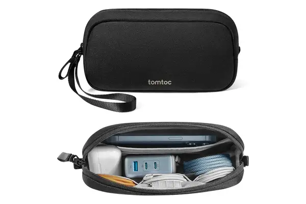 tomtoc Electronics Organizer Travel Case, Water Resistant Travel Bag Cable 