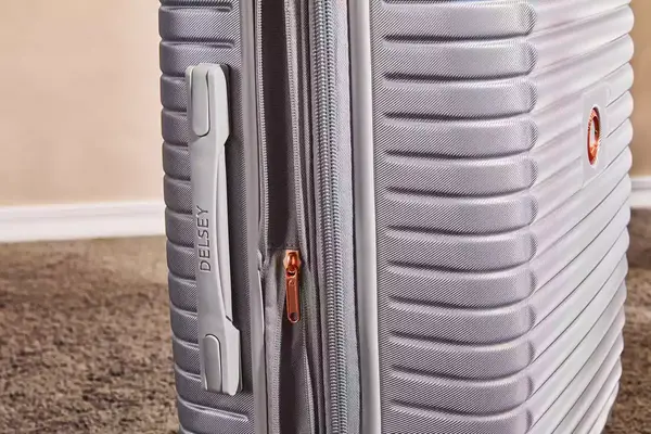 A close up of the side of the Delsey Cruise 3.0 Carry-on - 21