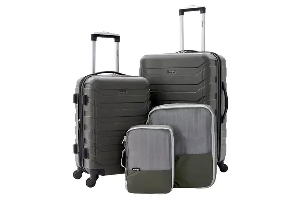  Wrangler 4 Piece Elysium Luggage and Packing Cubes Set