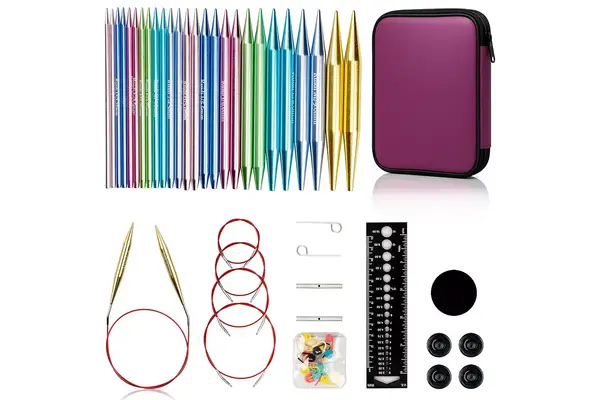 Ruidi Interchangeable Aluminum Circular Knitting Needles Set