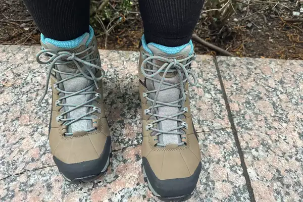 A view of the laces on the La Sportiva Women