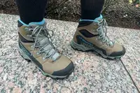 A person walks outside while wearing the La Sportiva Women
