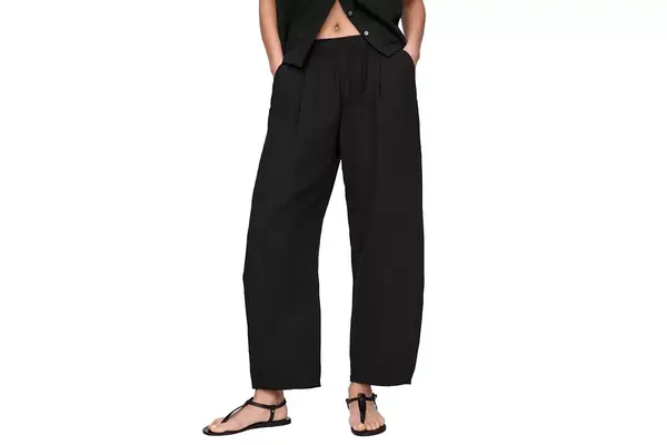 GAP Cotton Gauze Easy Barrel Pants