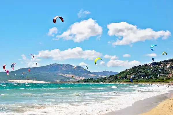Kitesurfers in Tarifa