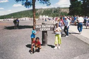 Vanessa Wilkins personal travel photos from Childhood at Old Faithful