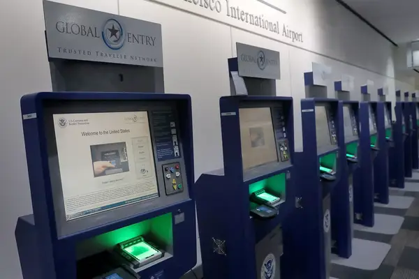 View of the Global Entry computers at the U.S. Customs and Border Protection in the San Francisco International airport on Thursday, July 26, 2018 in San Francisco, Calif. 