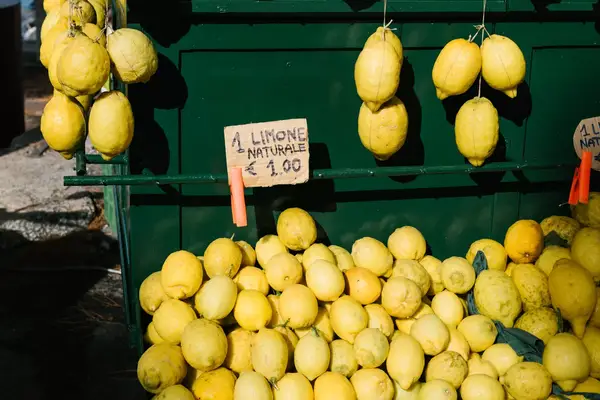 Lemons for sale at a stand in Italy
