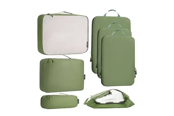 Bagail Ultralight Packing Cubes 7 Set, 3 Compression Packing 