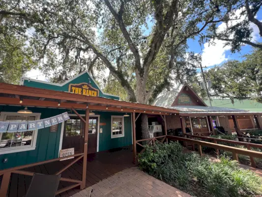 giant swamp buggy with people riding on top